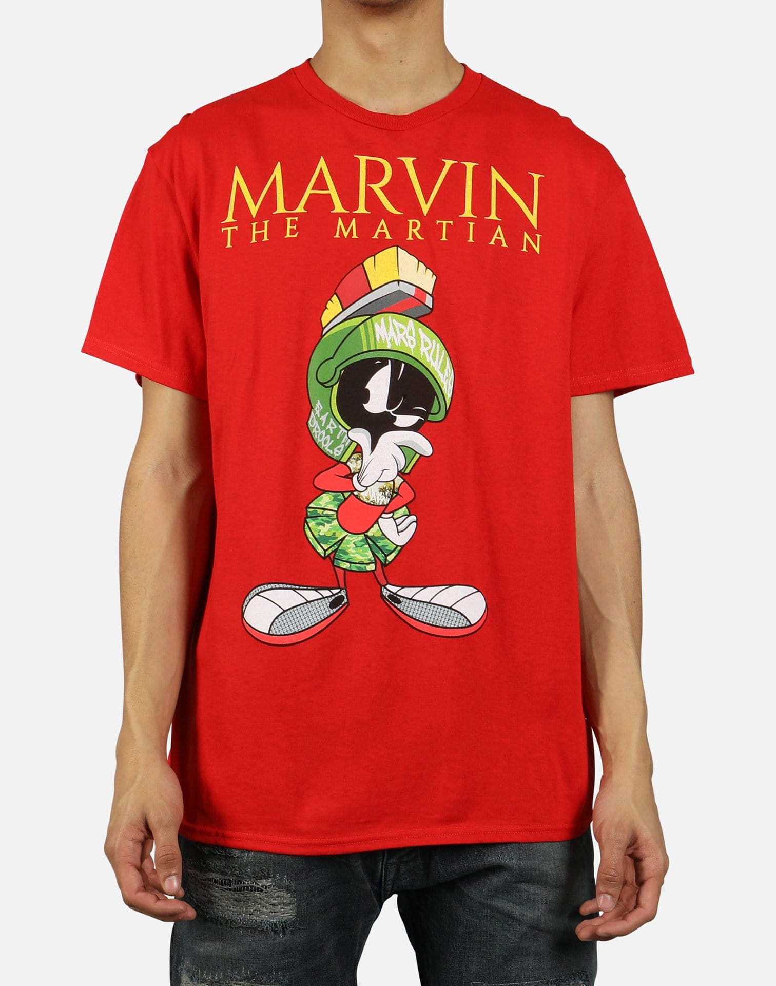 Central Mills Inc. Men's Marvin The Martian Money Tee