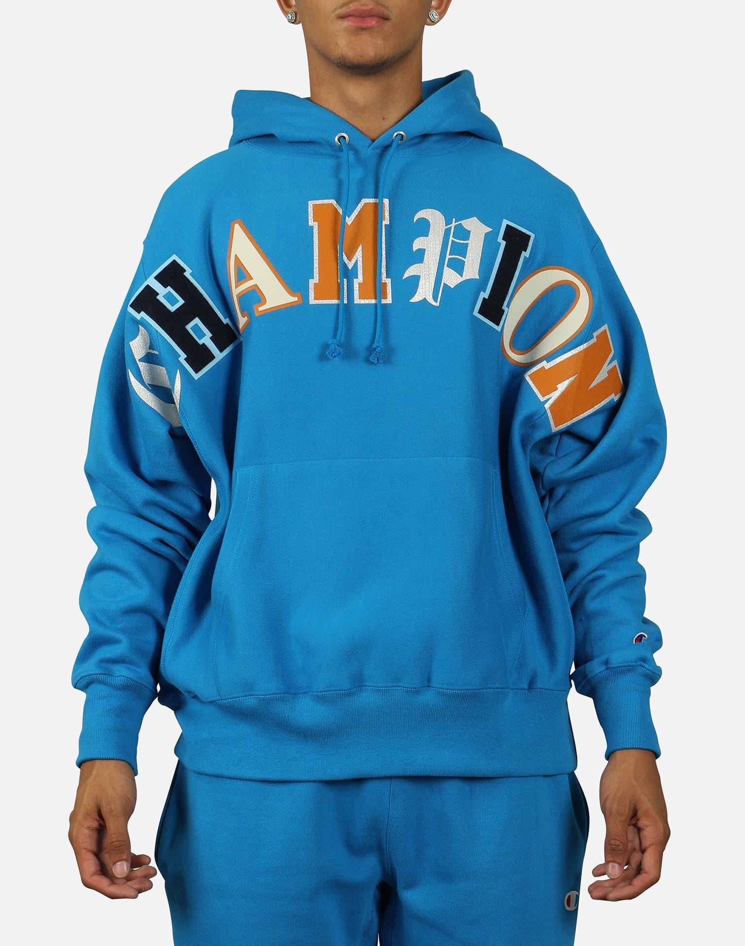 Champion Men's Reverse Weave Old English Pullover Hoodie