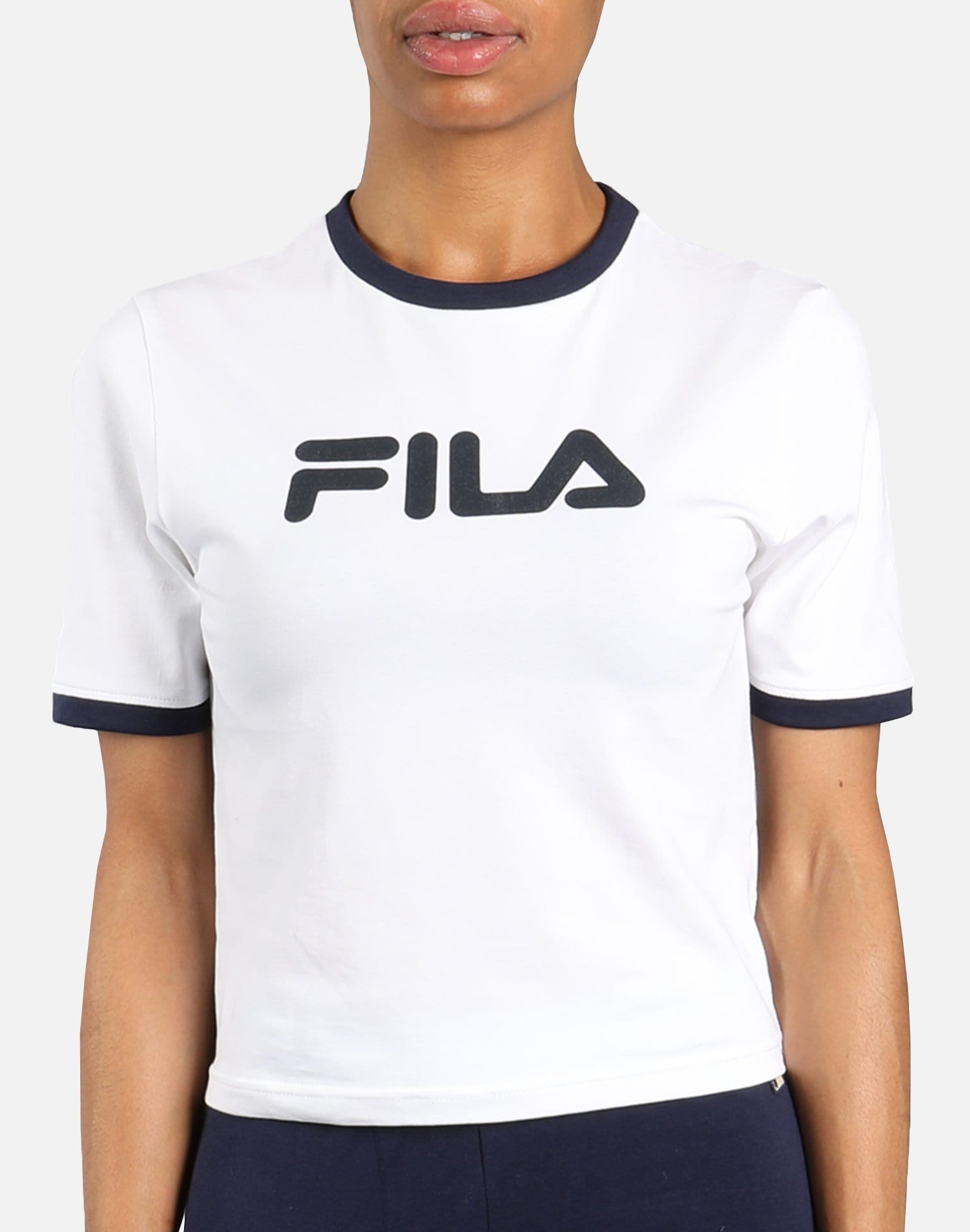 Fila Tionne Crop Tee (White/Navy)