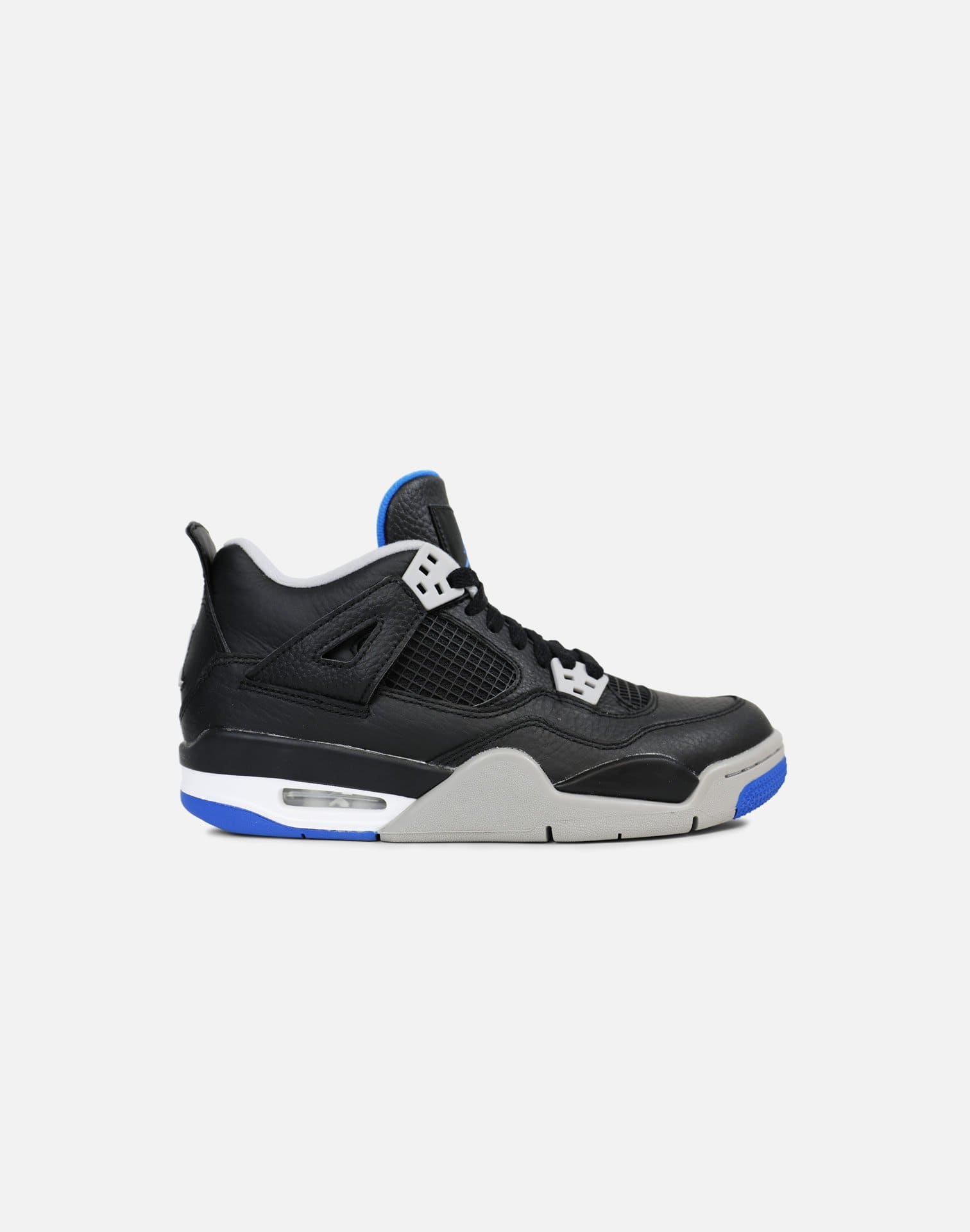 Jordan Air Jordan 4 Retro 'Motorsport Away' Grade-School (Black/Game Royal-Matte Silver)
