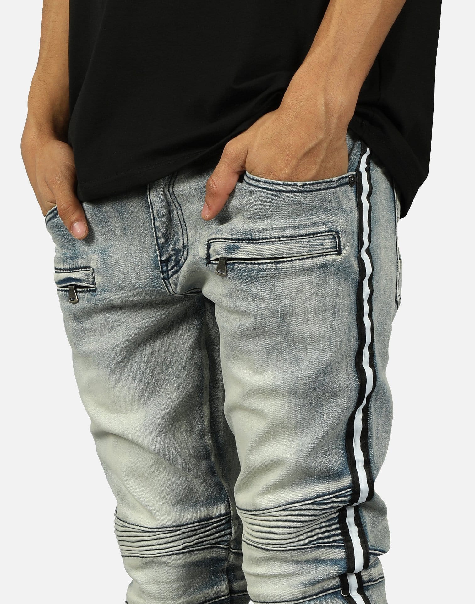 Kilogram STRIPED MOTOR JEANS
