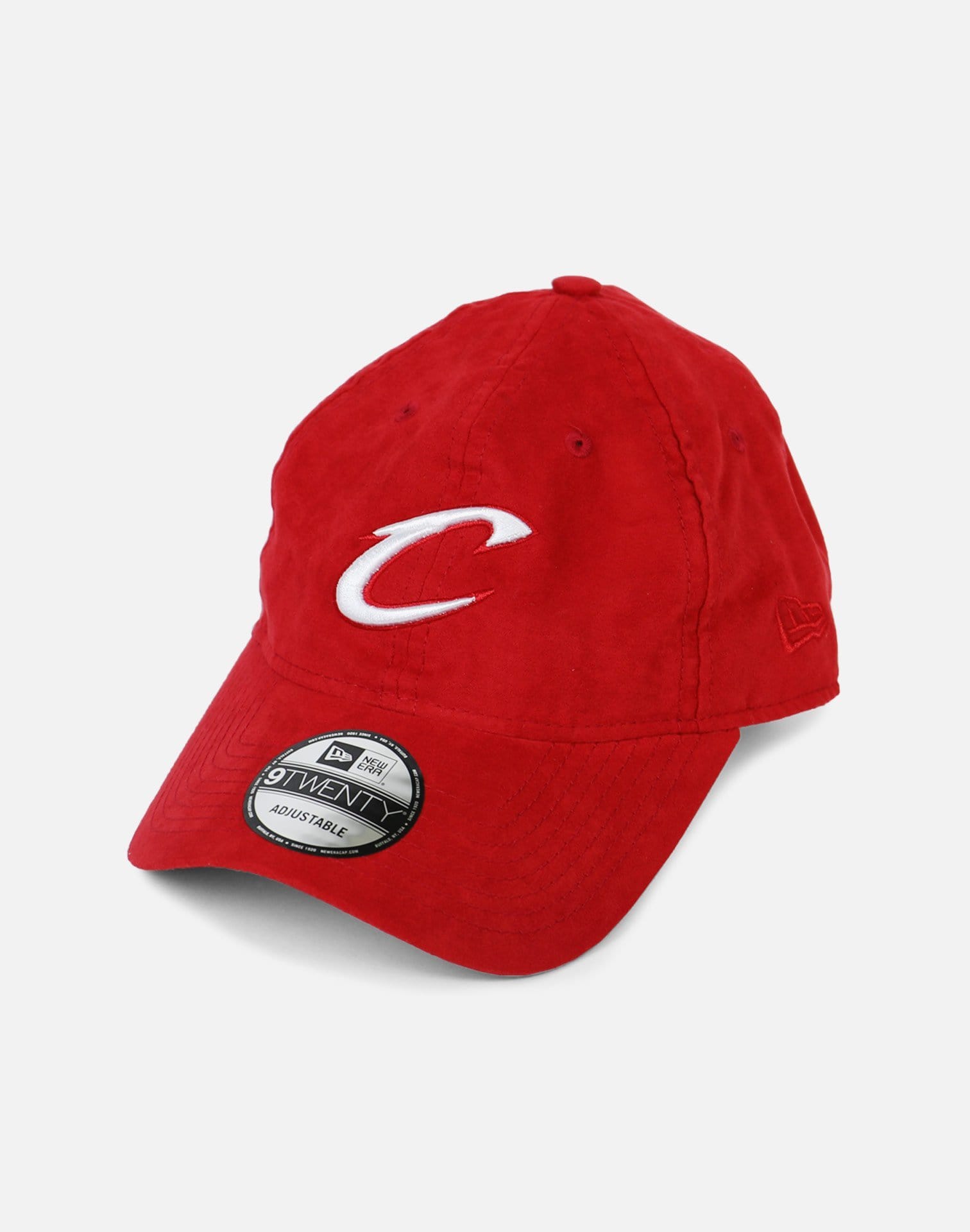 New Era Cleveland Cavaliers Stone Wash Suede Dad Hat (Scarlet)