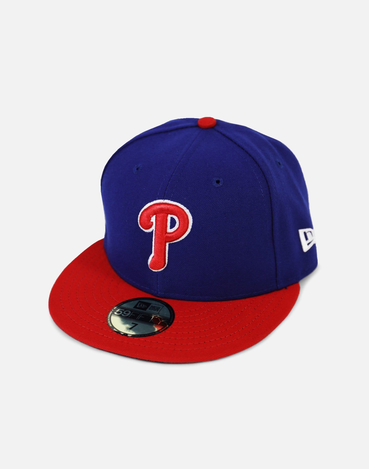 New Era Philadelphia Phillies Authentic Fitted Hat (Blue/Red)