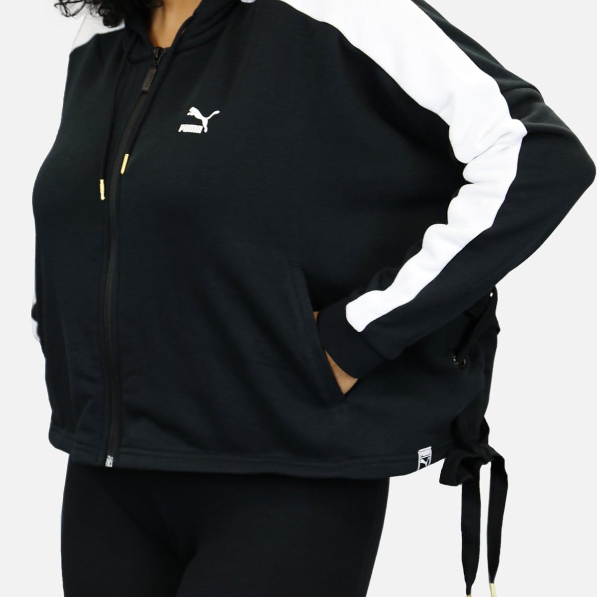 PUMA Bow Lace T7 Track Jacket (Black/White)