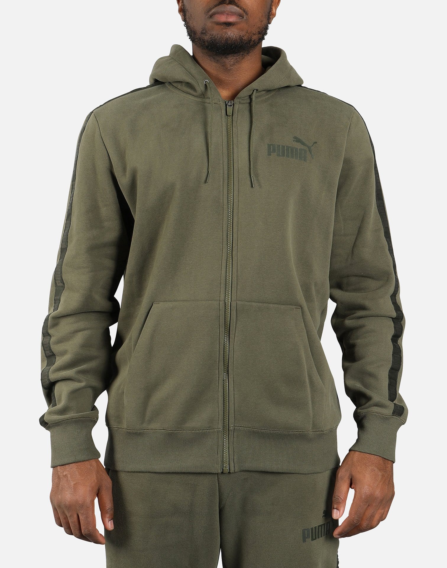 Puma REBEL TAPE FULL-ZIP LOGO HOODIE