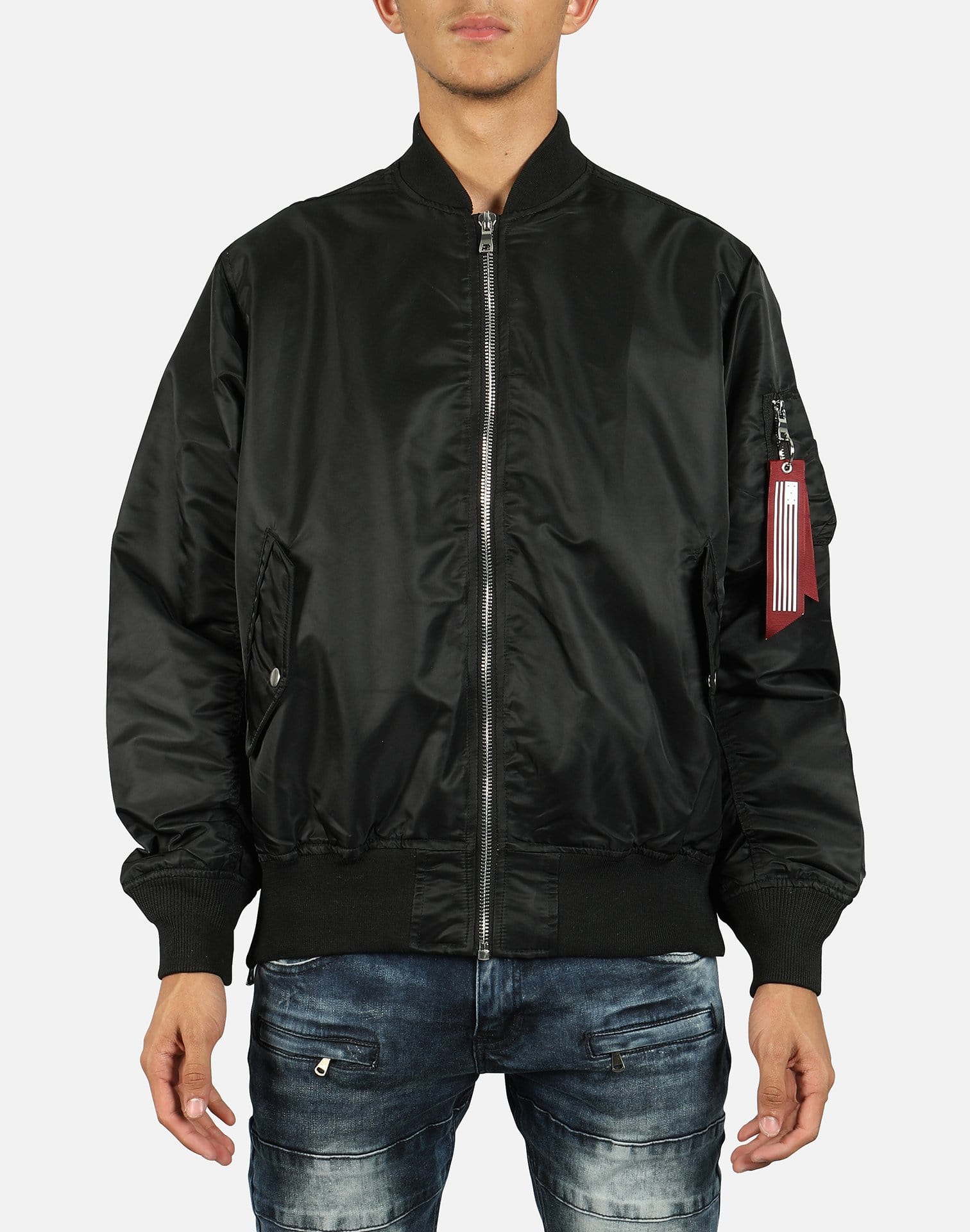 Smoke Rise MA1 Nylon Bomber Jacket