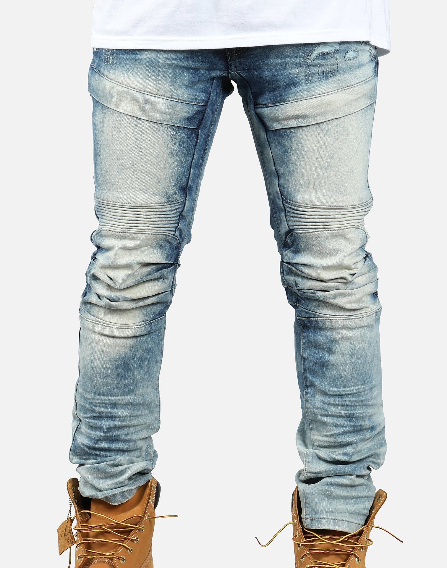 Smoke Rise Moto Biker Jeans