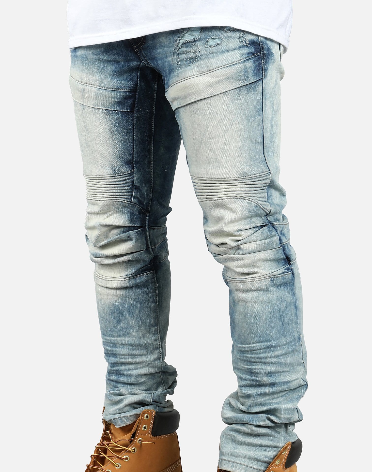 Smoke Rise Moto Biker Jeans