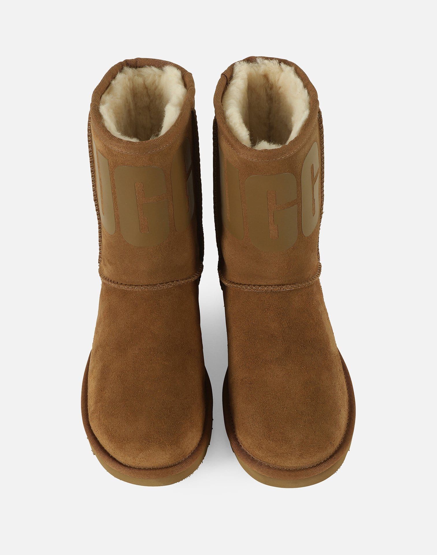 UGG Women's Classic Short UGG Rubber Logo Boots