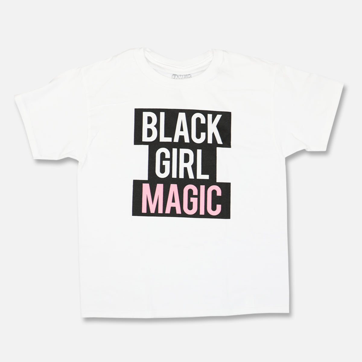 Get Fame Kids Girls' Black Girl Magic Tee (White)
