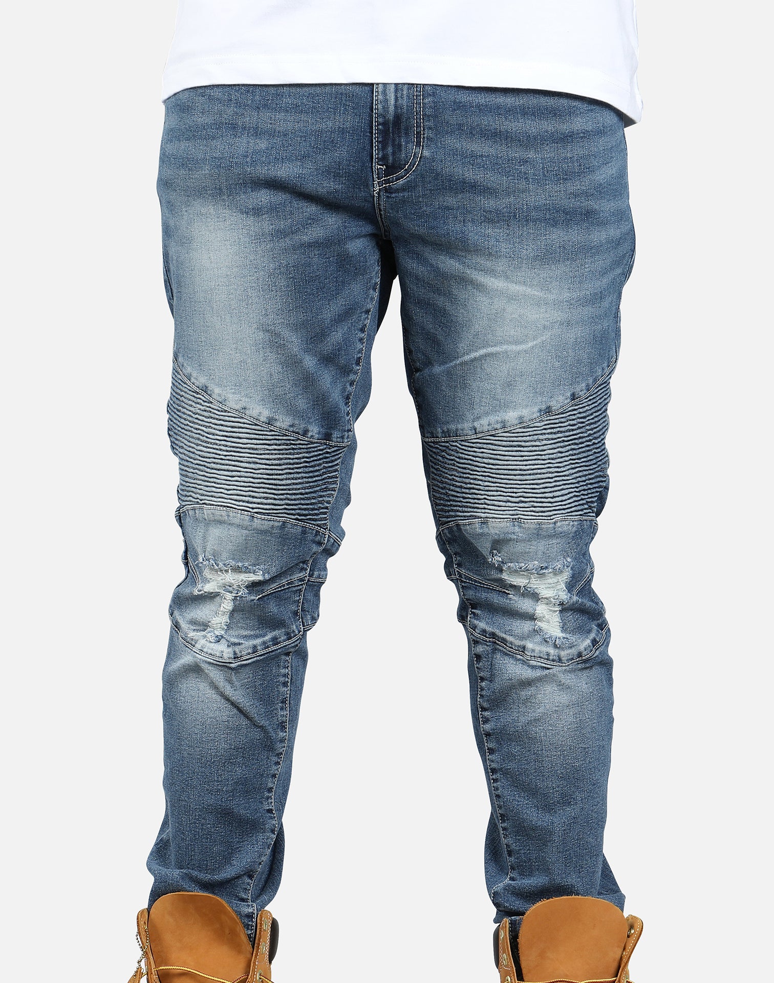 Jordan Craig Blow Out Knee Biker Jeans