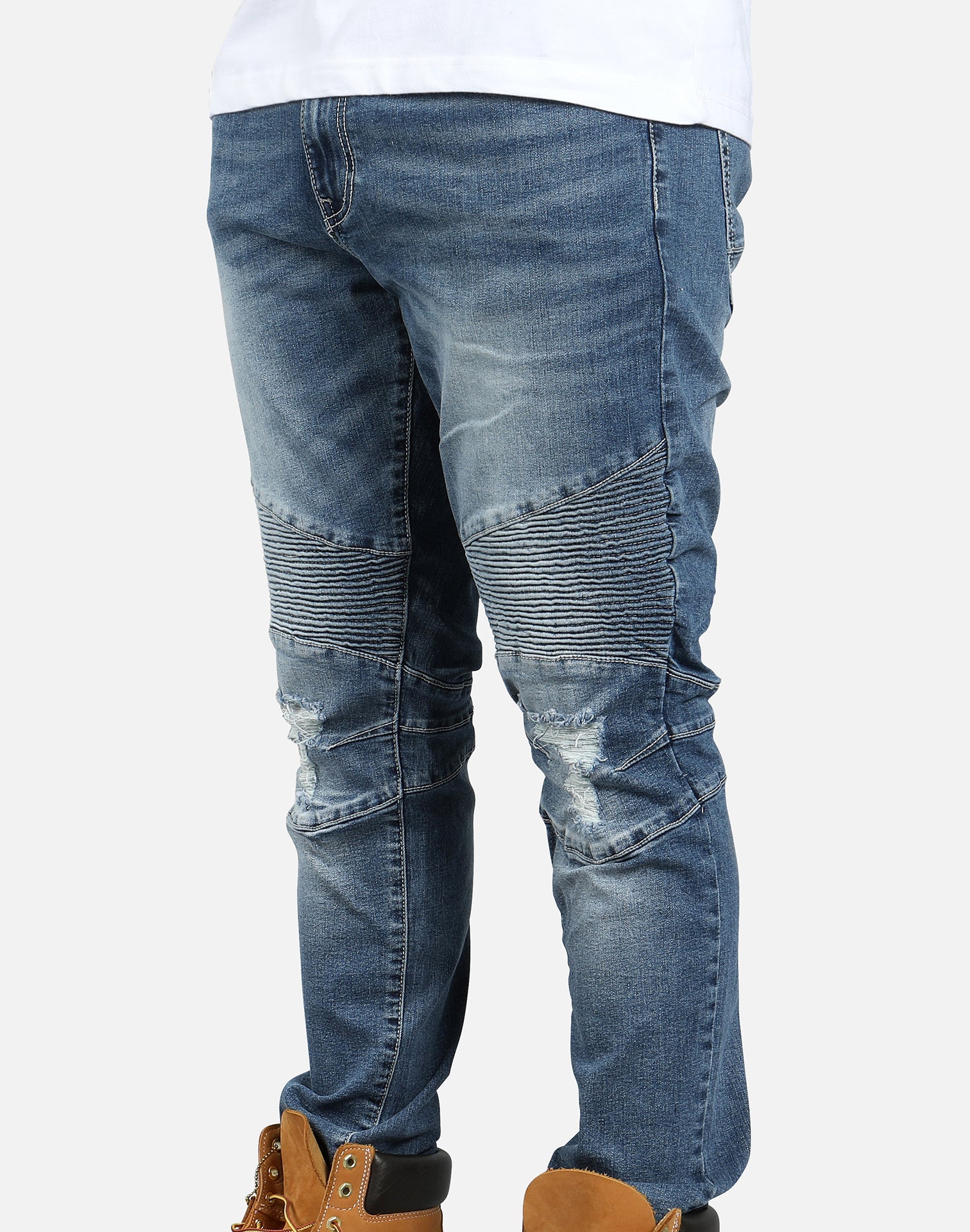 Jordan Craig Blow Out Knee Biker Jeans