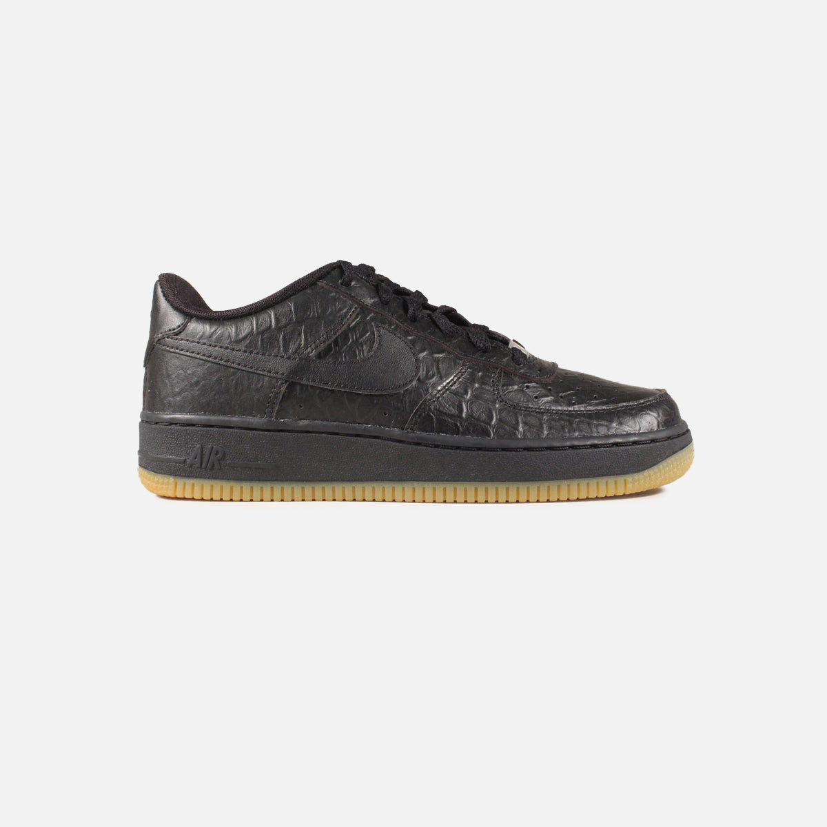 Nike Air Force 1 Python Grade-School (Black/Black-Gum)
