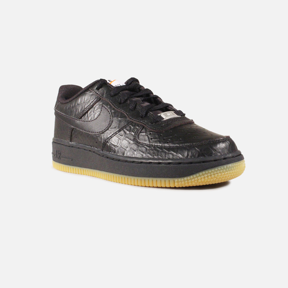 Nike Air Force 1 Python Grade-School (Black/Black-Gum)