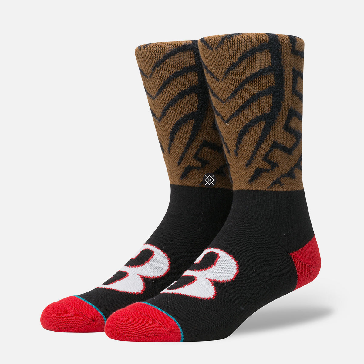 Stance AIlen Iverson Cornrows Crew Socks (Brown/Black)