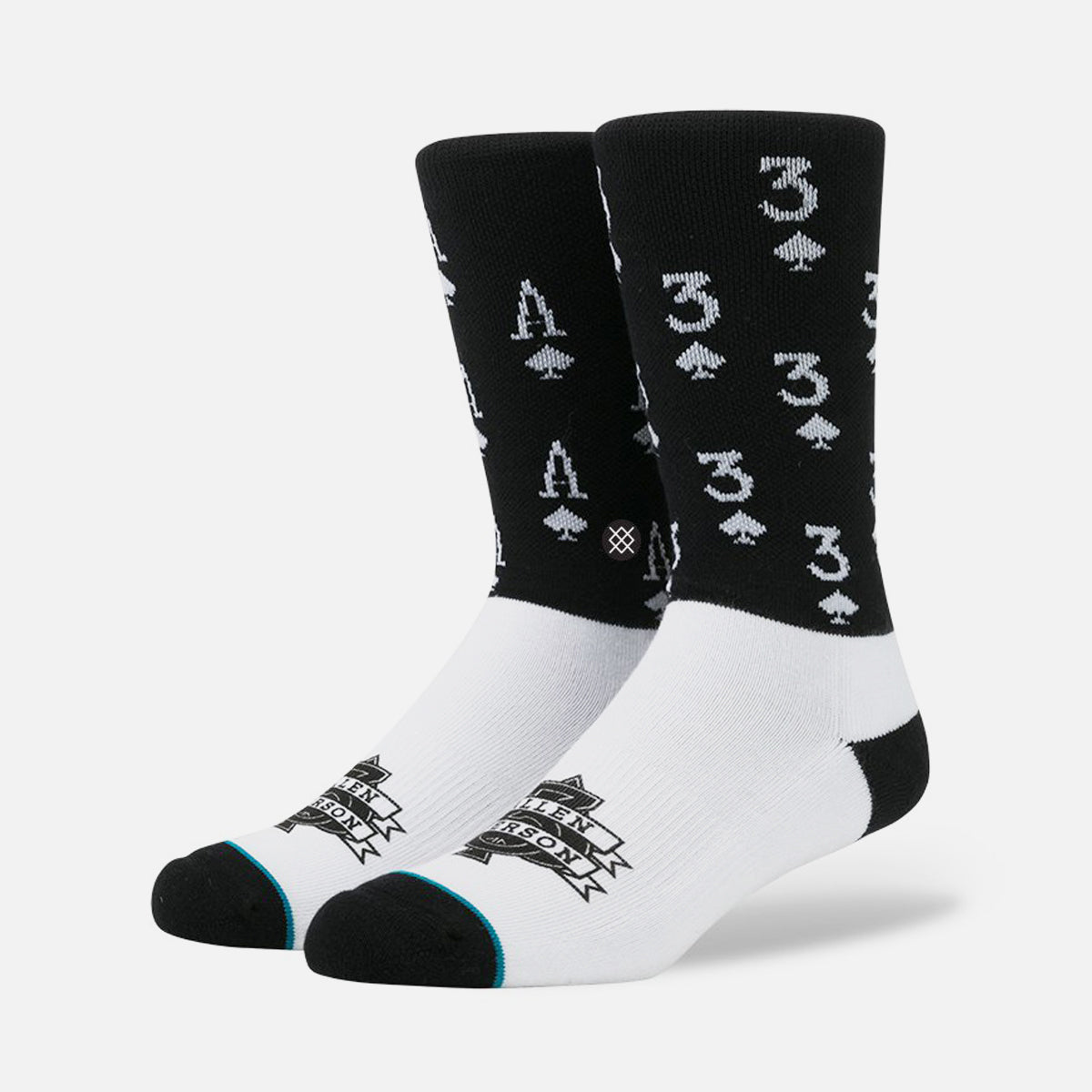 Stance Aces Crew Sock (Black/White)